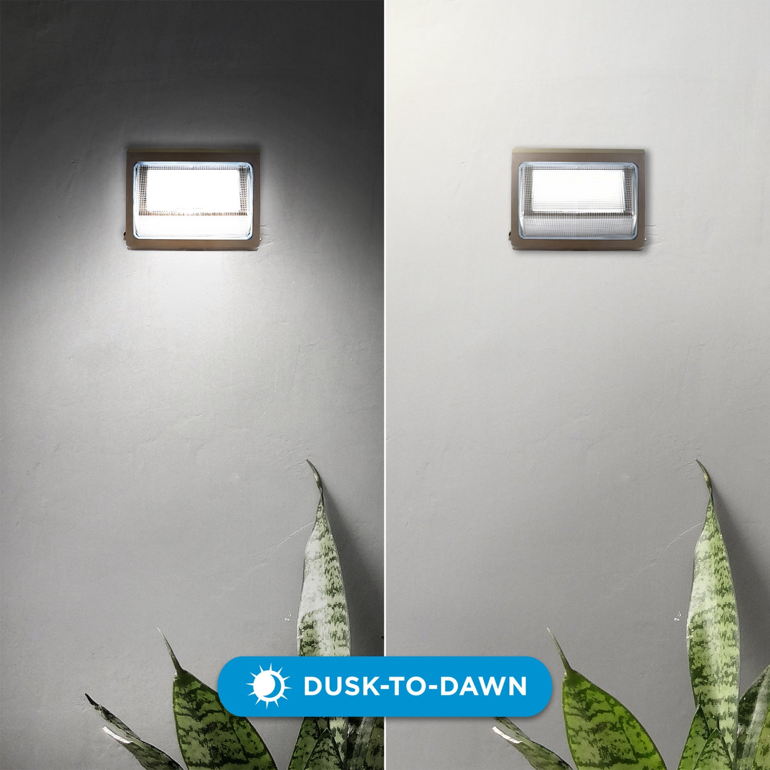 8000/6000/4000 Lumens Adjustable White Commercial Wall Pack Light