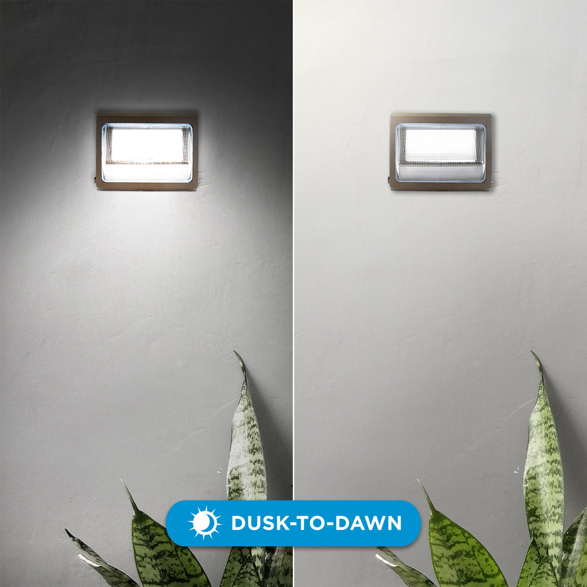 8000/6000/4000 Lumens Adjustable White Commercial Wall Pack Light