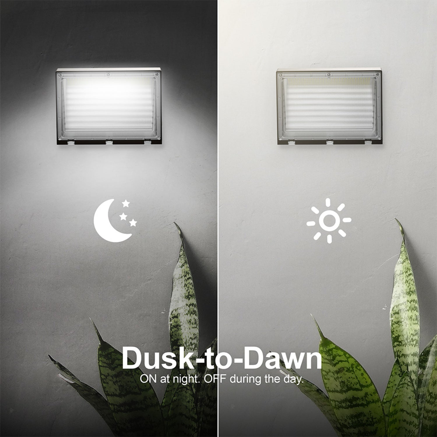 7000 Lumen 4000K Dusk to Dawn LED Wall Pack Light (2-Pack)