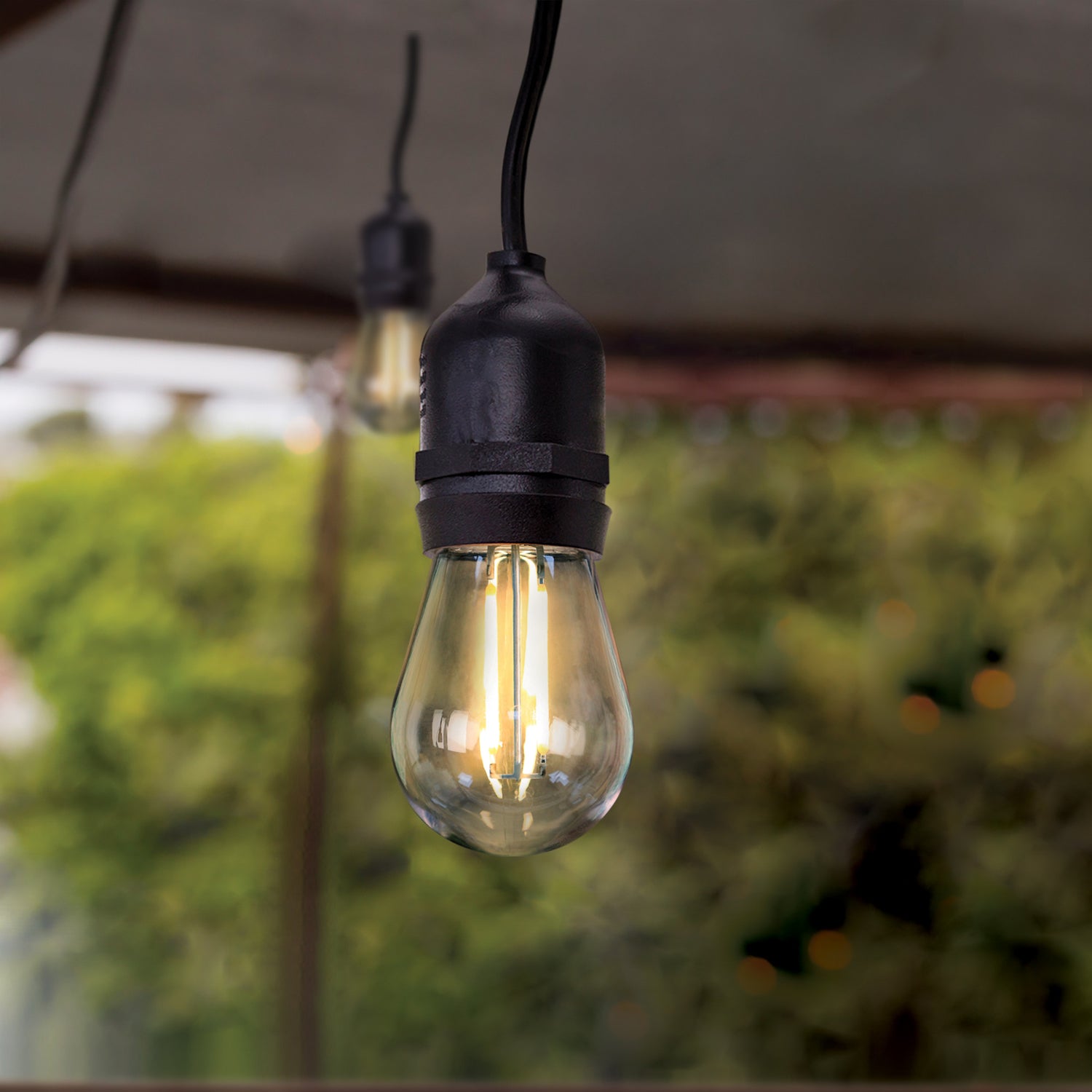 2W Soft White (2200K) S14 E26 Base LED Selectable Output String Light Replacement Bulb (4-Pack)
