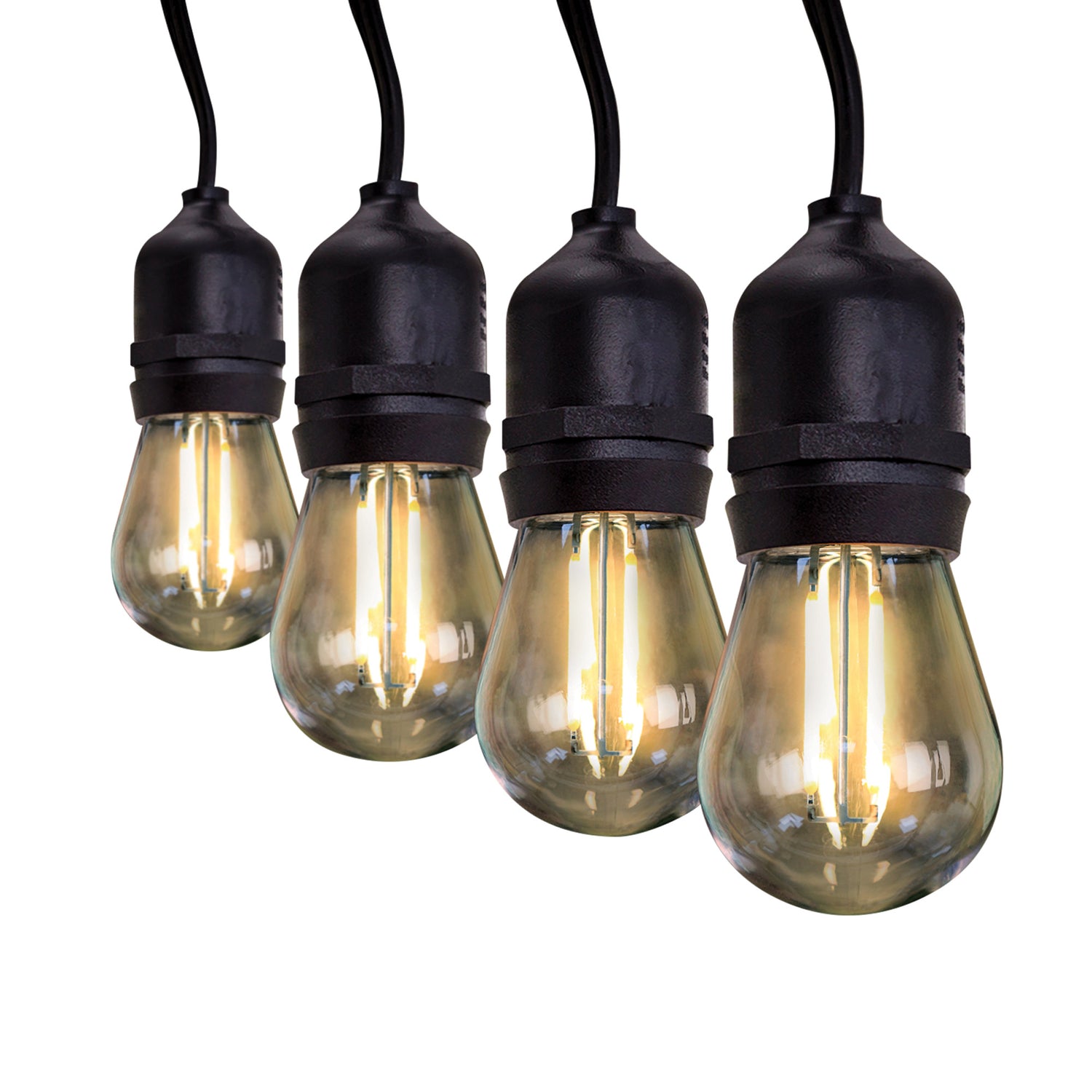2W Soft White (2200K) S14 E26 Base LED Selectable Output String Light Replacement Bulb (4-Pack)