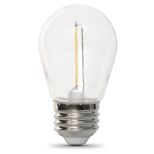 1W (11W Equivalent) Daylight White (5000K) S14 Base (E26 Replacement) LED Exposed Filament Replacement Light Bulb (4-Pack)
