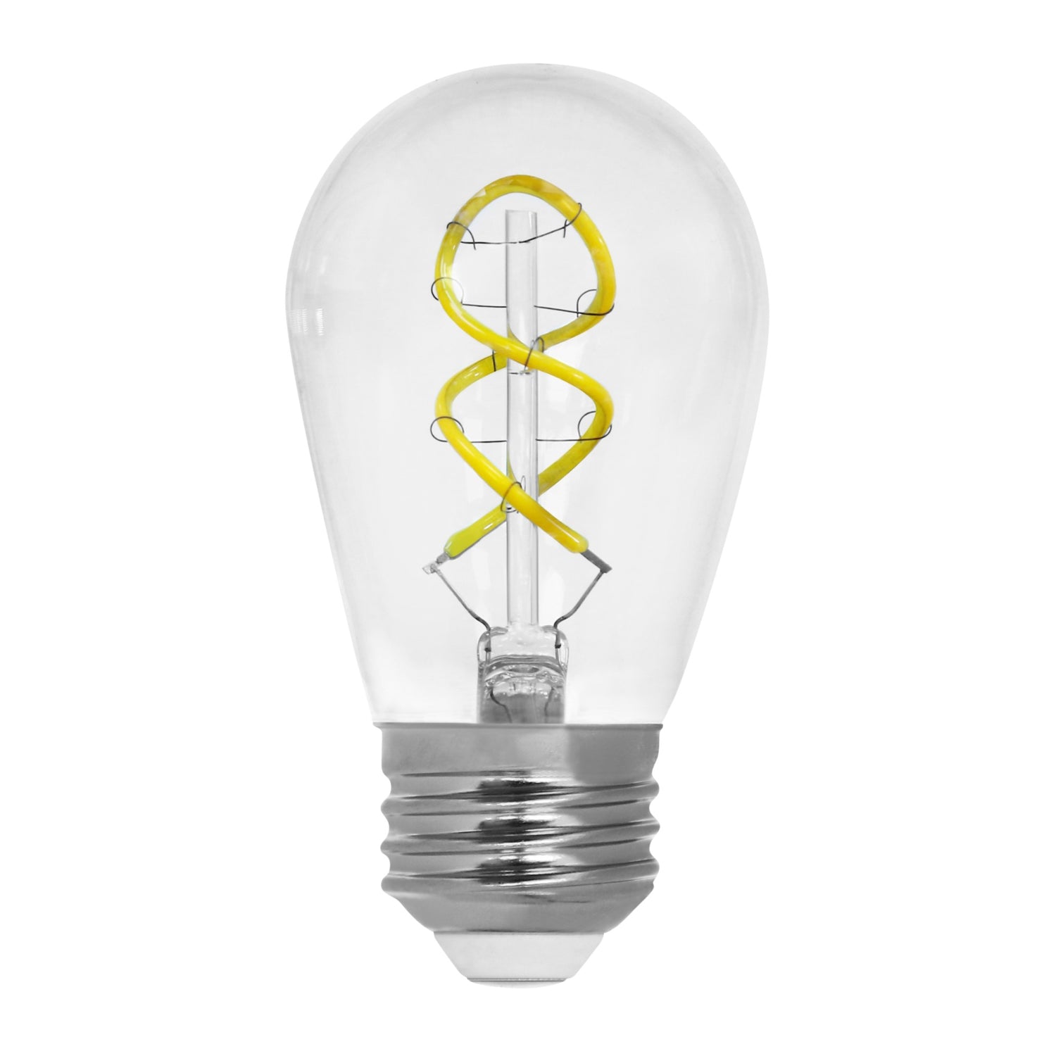 1.3W (11W Equivalent) Warm White (2100K) S14 Base (E26 Replacement) LED Spiral Filament String Light Bulb Replacement (4-Pack)