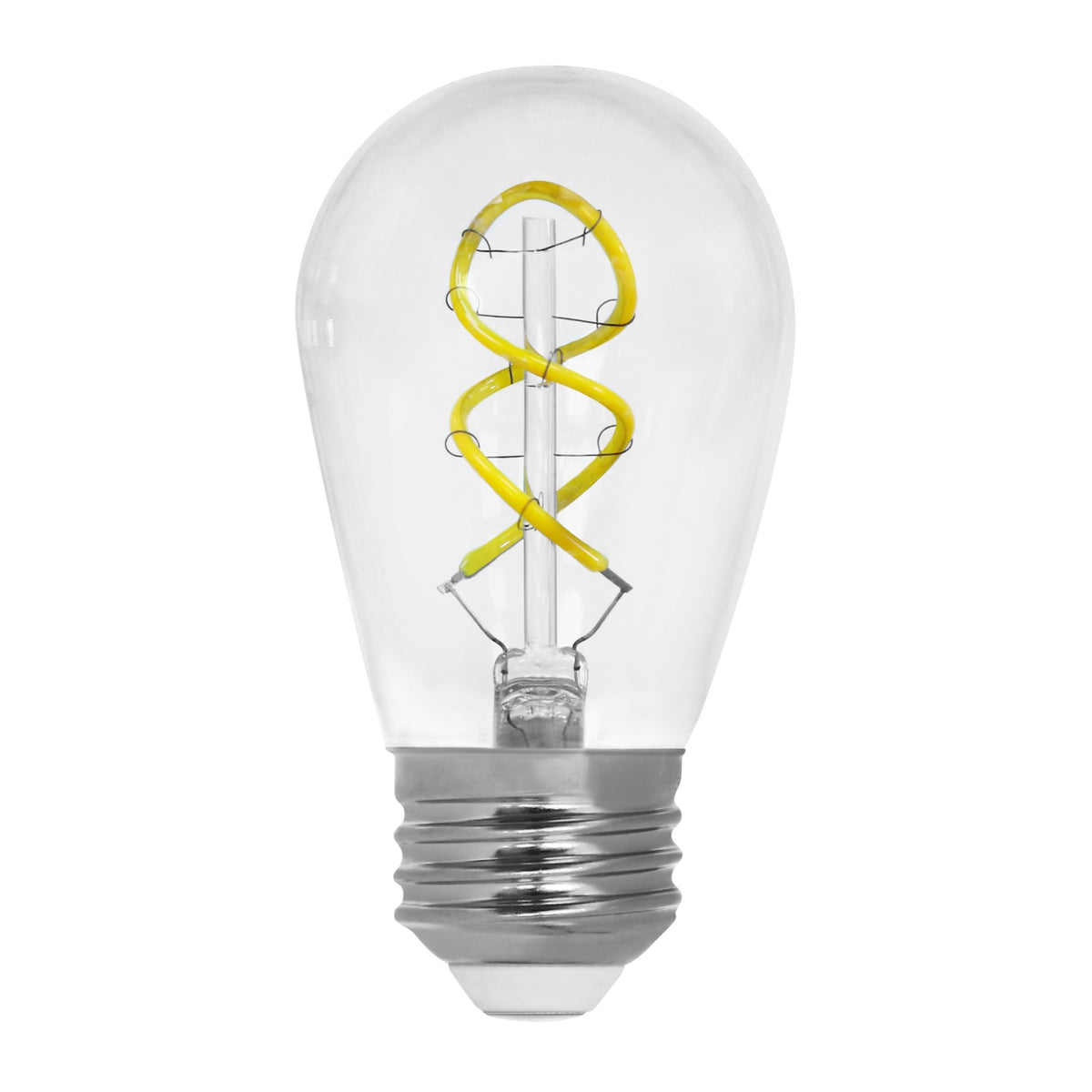 1.3W (11W Equivalent) Warm White (2100K) S14 Base (E26 Replacement) LED Spiral Filament String Light Bulb Replacement (4-Pack)