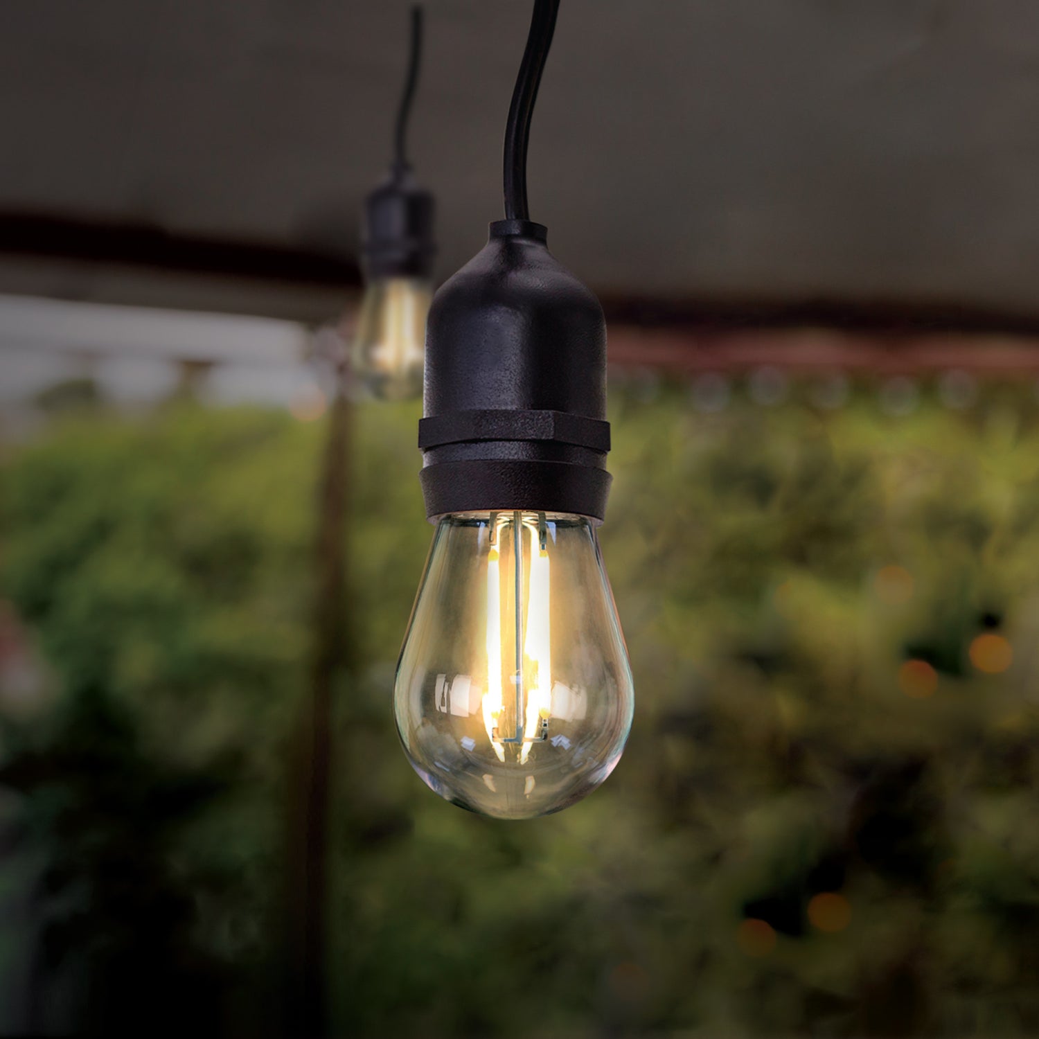 2W Warm White (2200K) E26 Base (S14 Replacement) High Output LED String Light Replacement Bulbs (4-Pack)