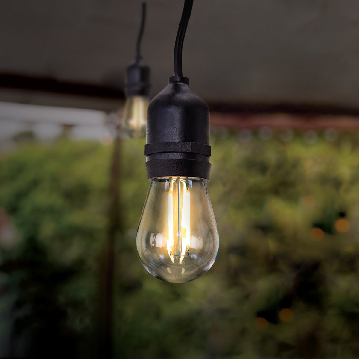 2W Warm White (2200K) E26 Base (S14 Replacement) High Output LED String Light Replacement Bulbs (4-Pack)