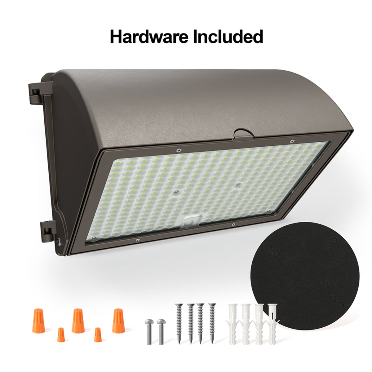 18,000 Max Selectable Lumen 3CCT Adjustable White Beam Angle Adjustable Bronze Wall Pack Light