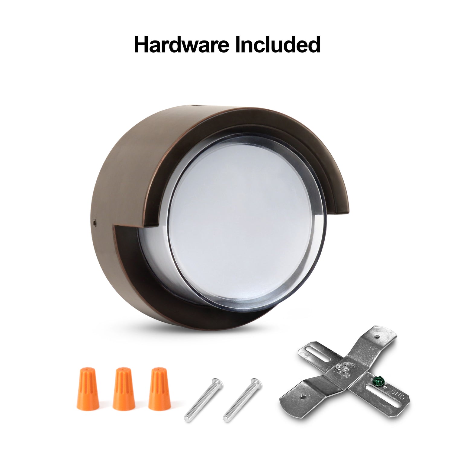 5.1 in. 8W Daylight (5000K) Bronze Dusk to Dawn Wall Light