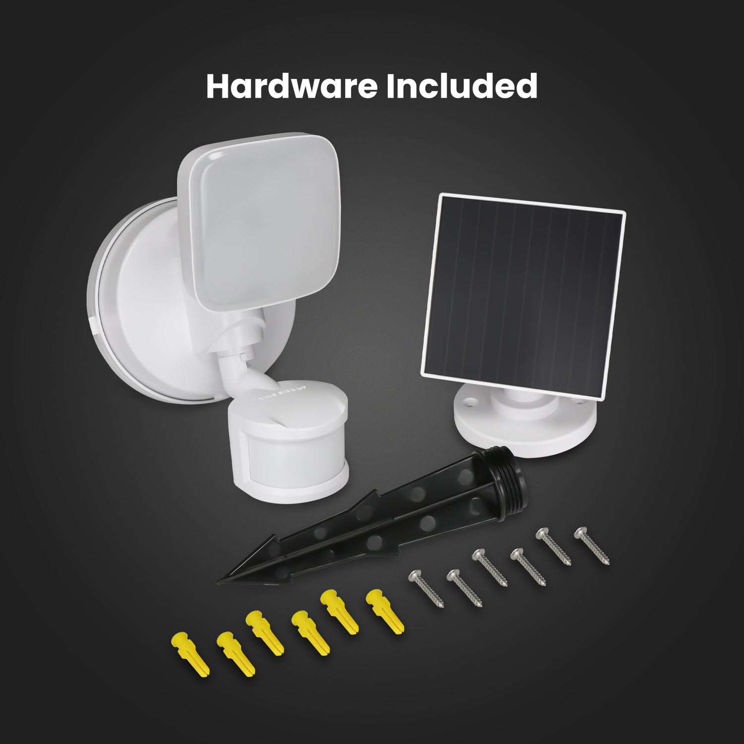6 in. Daylight (5000K) White Solar Single Head Motion Security Floodlight
