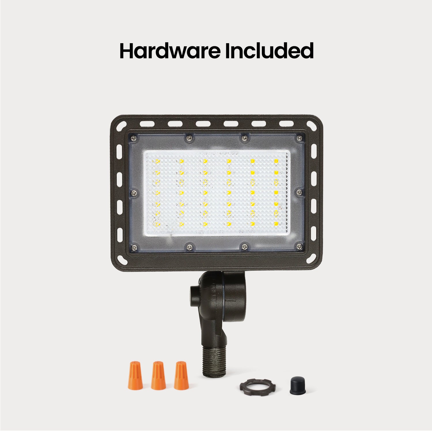 3000/2000/1000 Lumens Bright White (4000K) Commercial Flood Light, Bronze