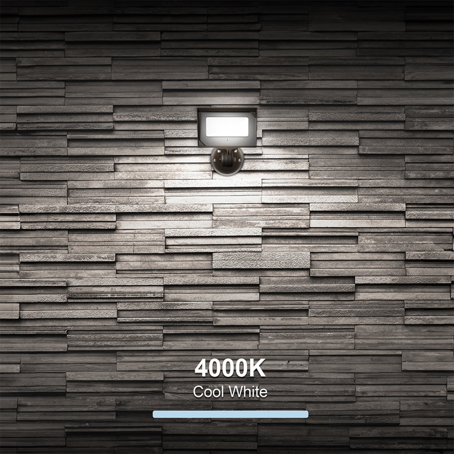 50W Cool White 4000K 5600 Lumens Bronze LED Flood Light (2-Pack)