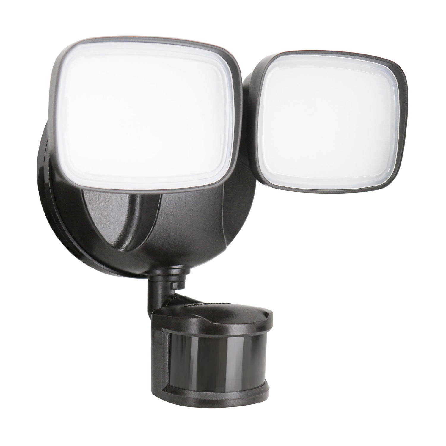 9.5 in. Daylight White (5000K) Bronze Dual Head LED Flood Solar Security Lights with Motion Sensor