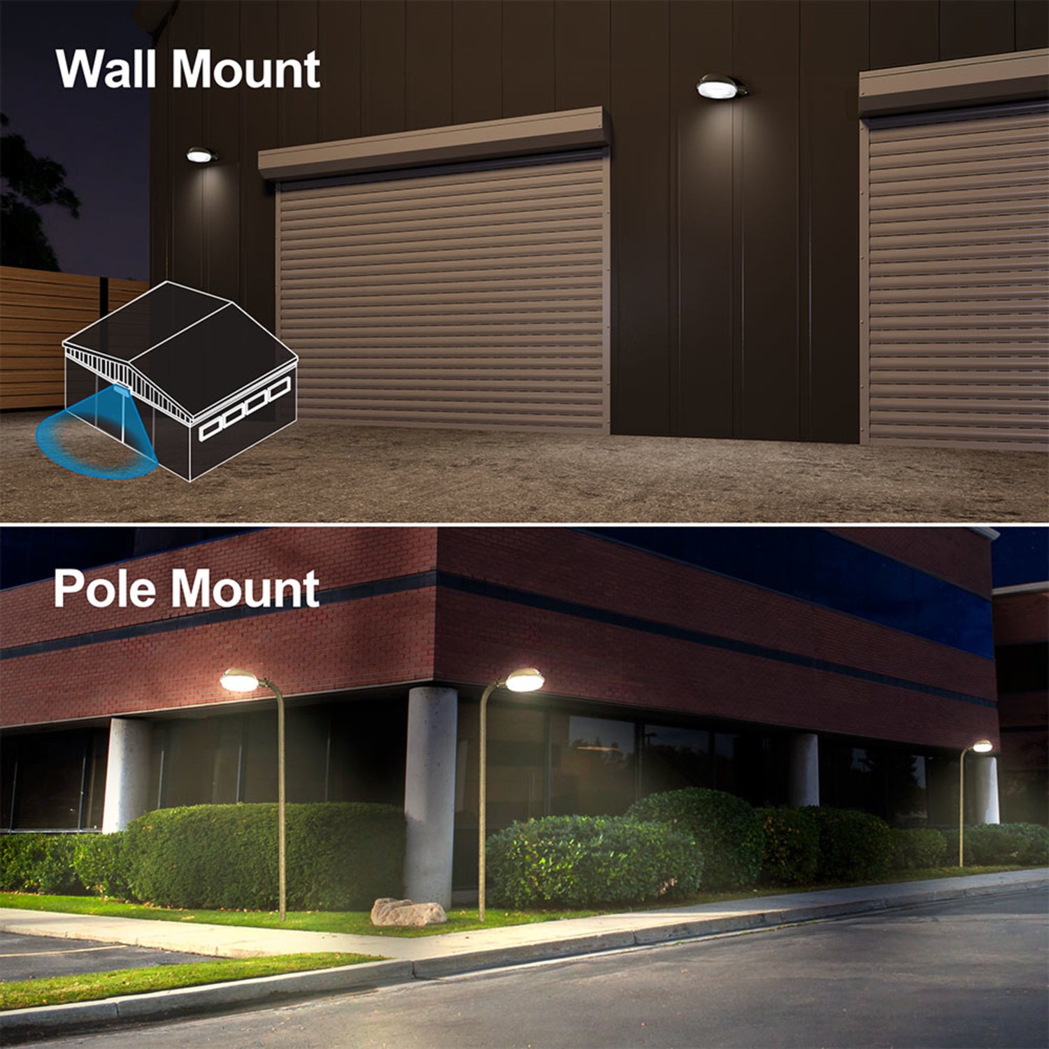 9.5 in. 80W Daylight (5000K) LED Dusk to Dawn Area Light, Bronze