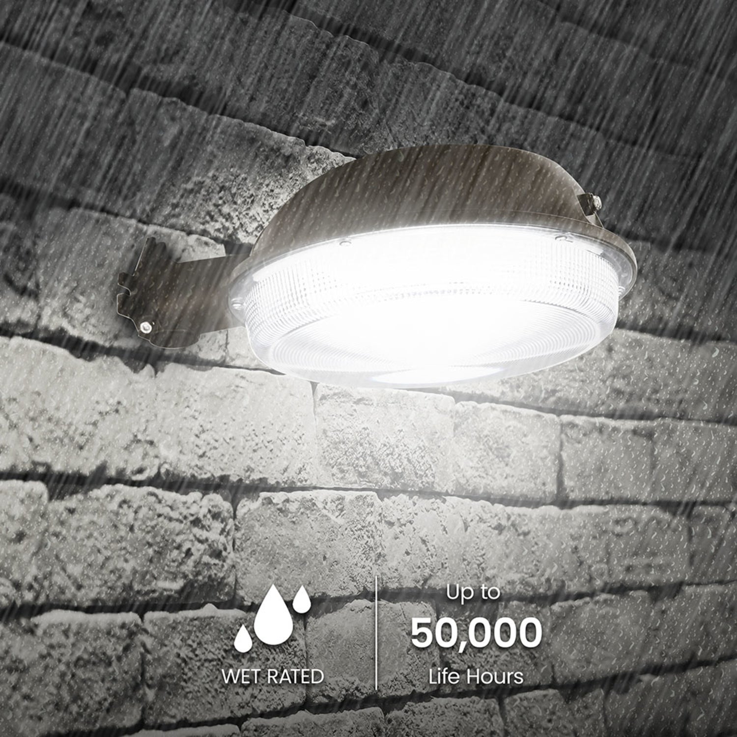 9.5 in. 80W Daylight (5000K) LED Dusk to Dawn Area Light, Bronze