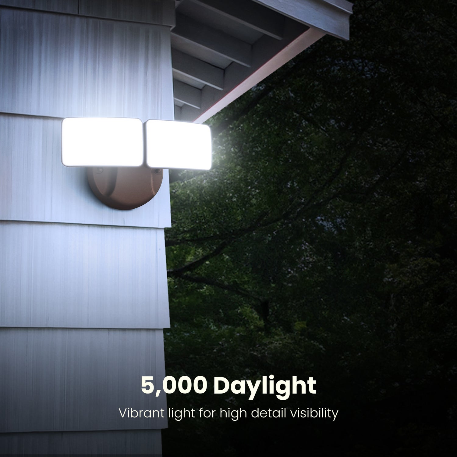 28W Bronze Outdoor Integrated LED Flood Light with Dusk to Dawn