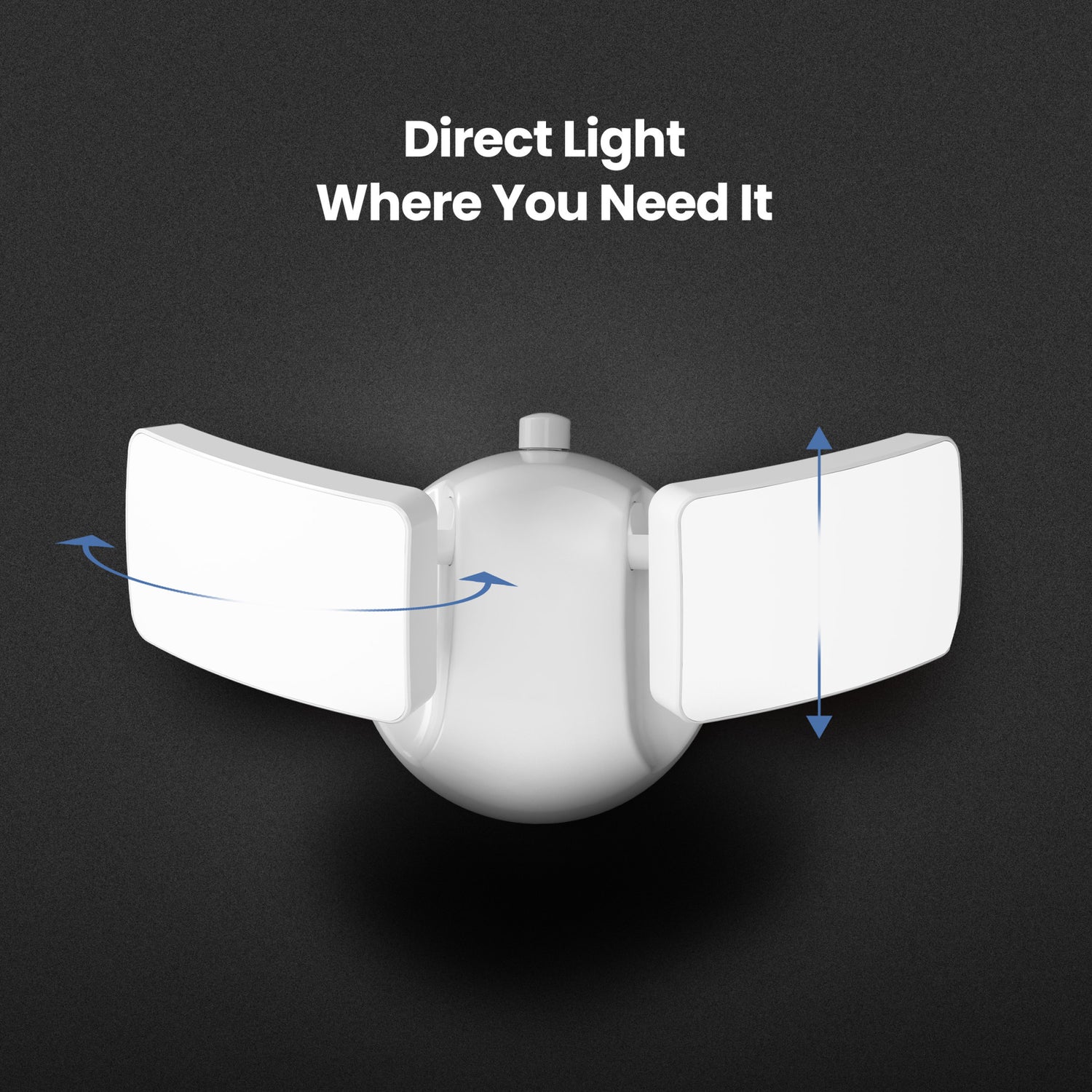 28W Daylight (5000K) Dusk to Dawn Photocell Sensor Outdoor Integrated LED Security Dual Head Flood Area Light