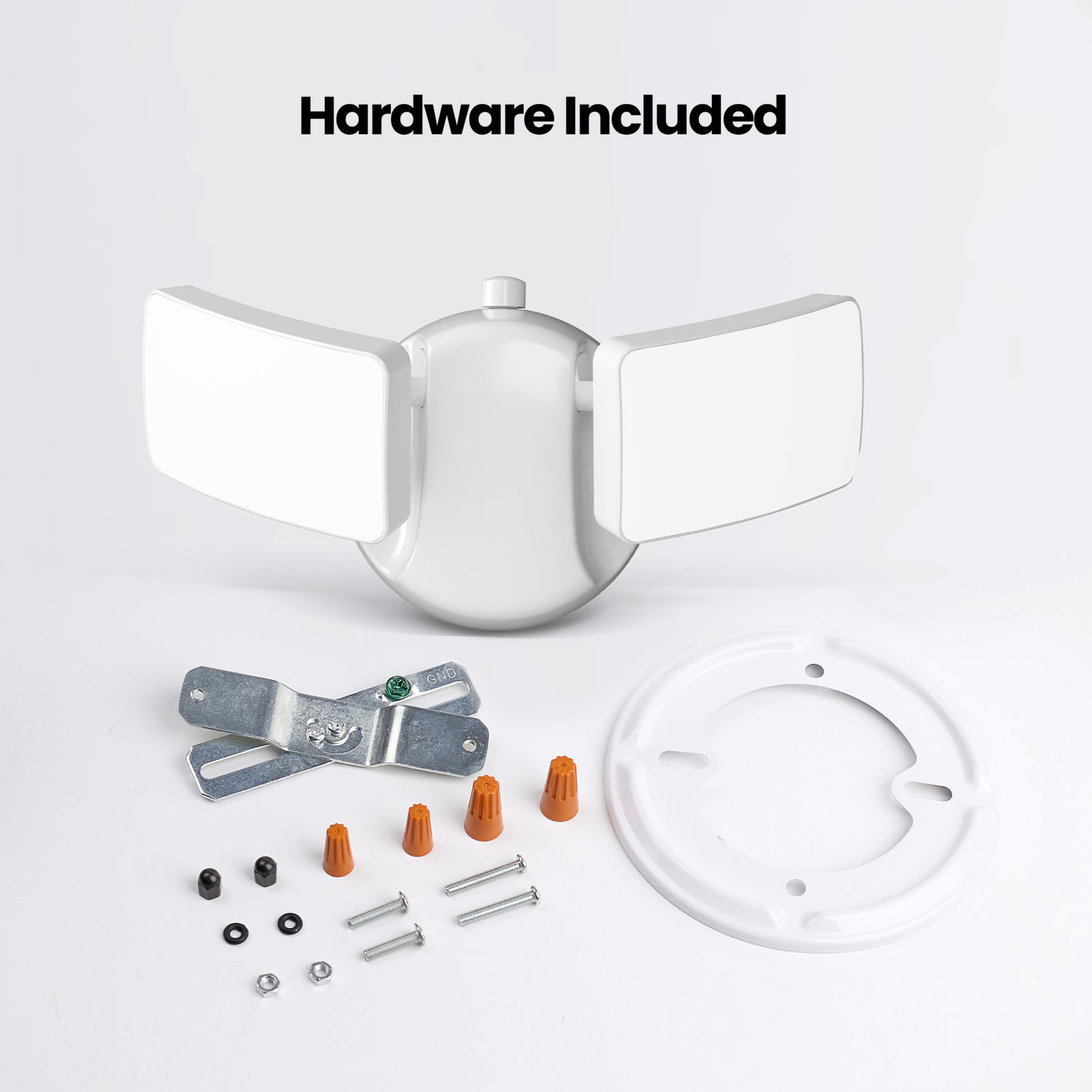 28W Daylight (5000K) Dusk to Dawn Photocell Sensor Outdoor Integrated LED Security Dual Head Flood Area Light