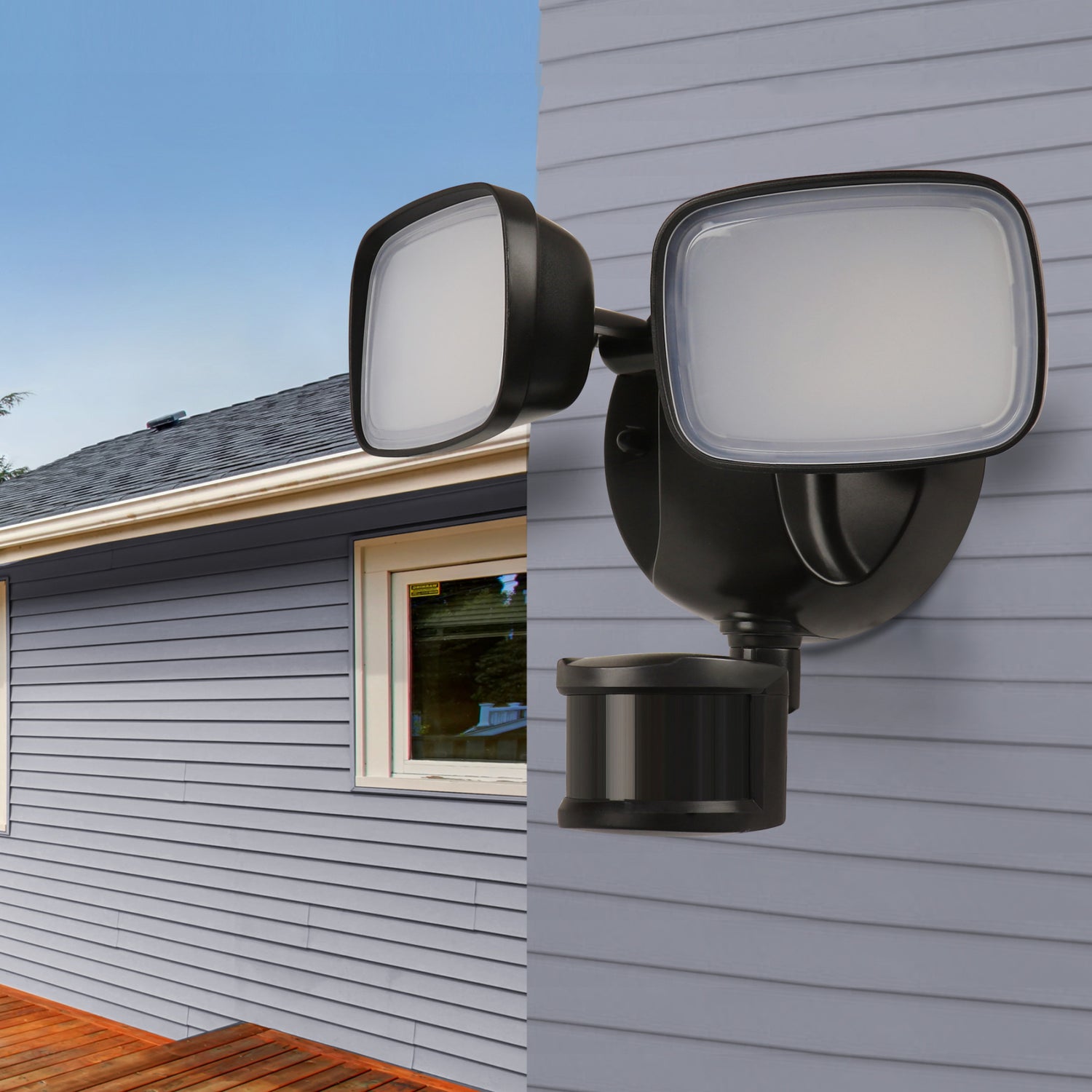 9 in. Tunable White Alexa Google Smart Bronze Flood Light