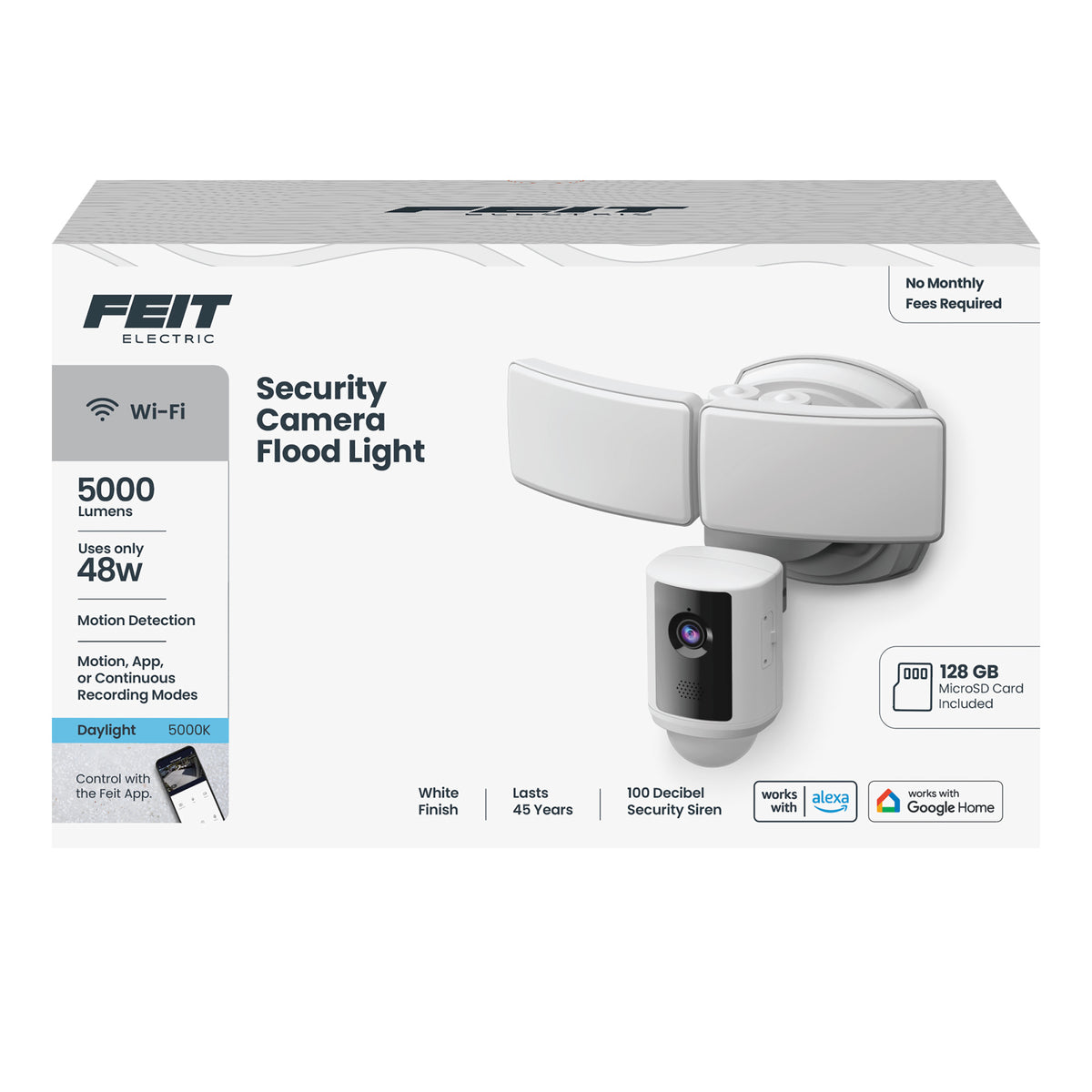 LED Smart Security Flood Lights With Camera
