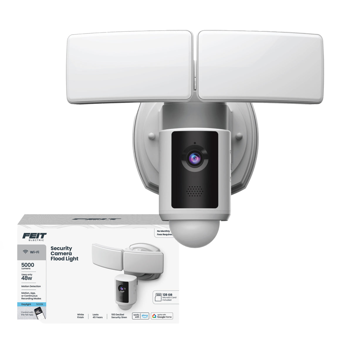 LED Smart Security Flood Lights With Camera