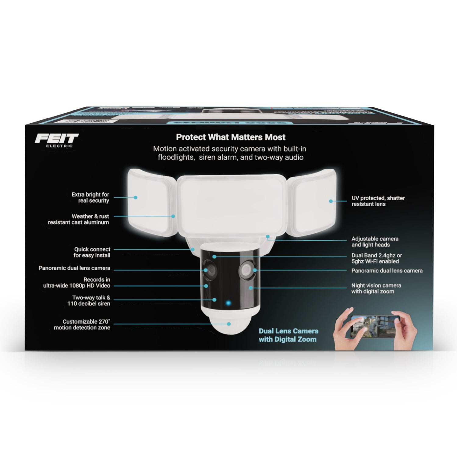 Smart Dual Lens Panoramic Flood Light Camera