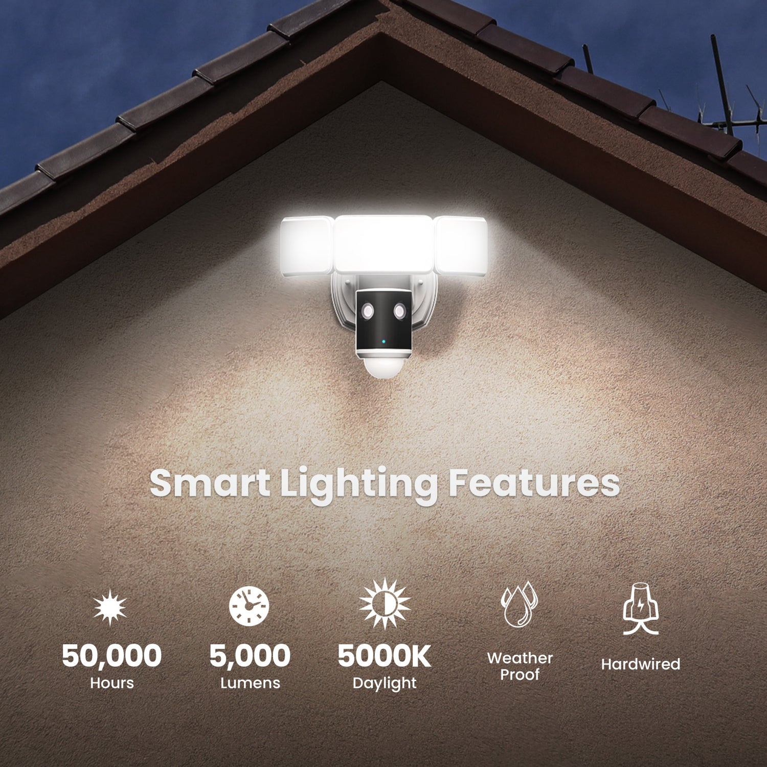 Smart Dual Lens Panoramic Flood Light Camera
