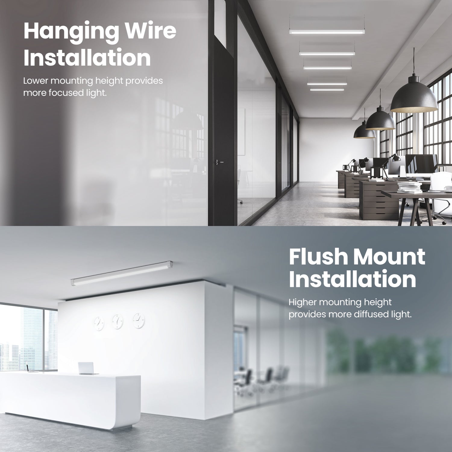 3 ft. Cool White 4000K LED Shop Light