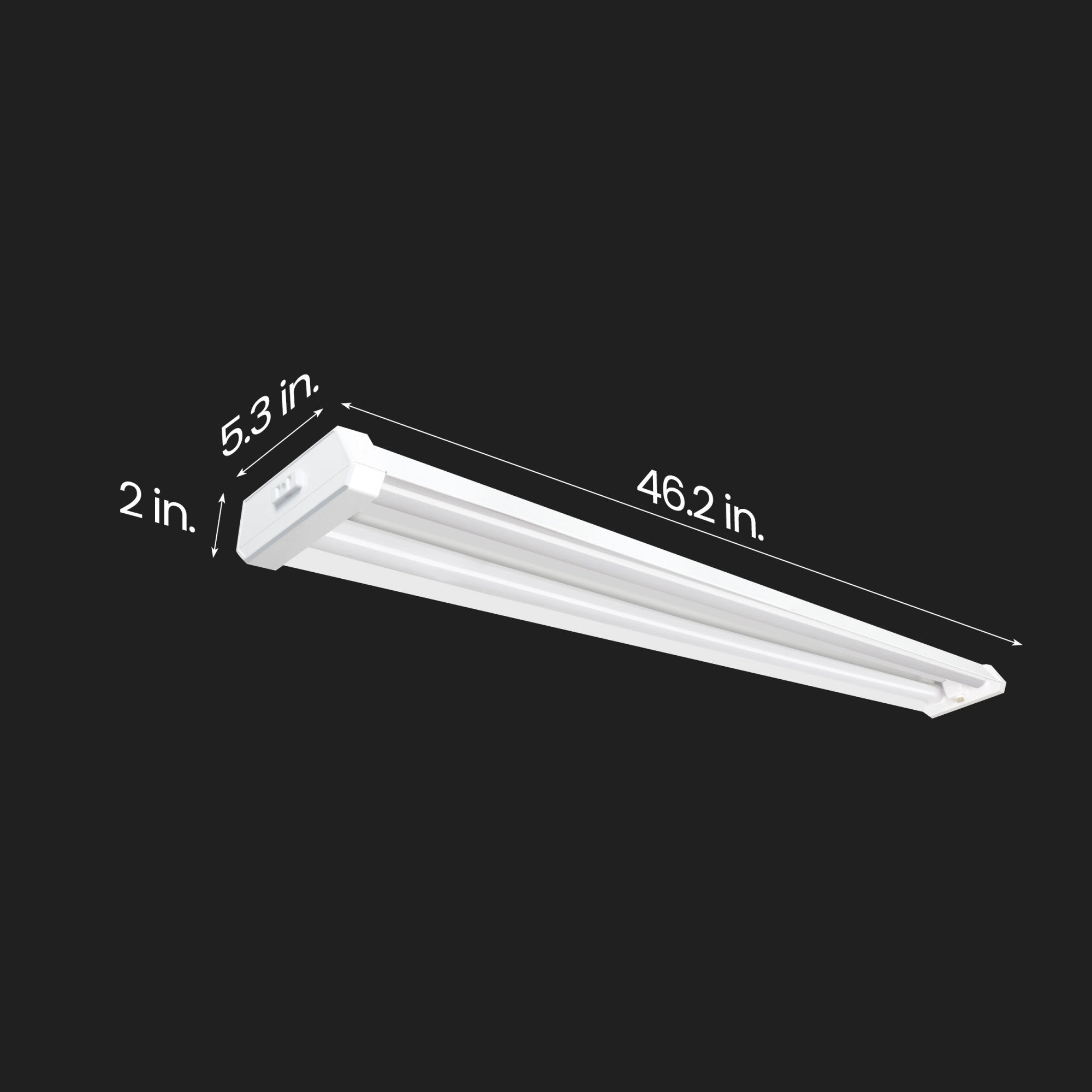 4 ft. 45W Cool White (4000K) Pull Chain Dual Lamp LED Shop Light