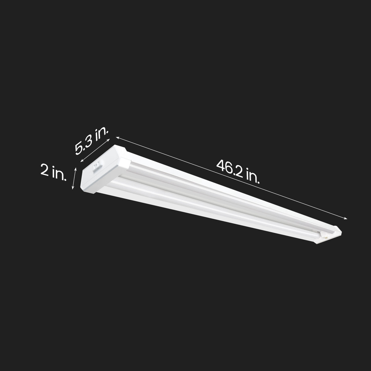 4 ft. 45W Cool White (4000K) Pull Chain Dual Lamp LED Shop Light