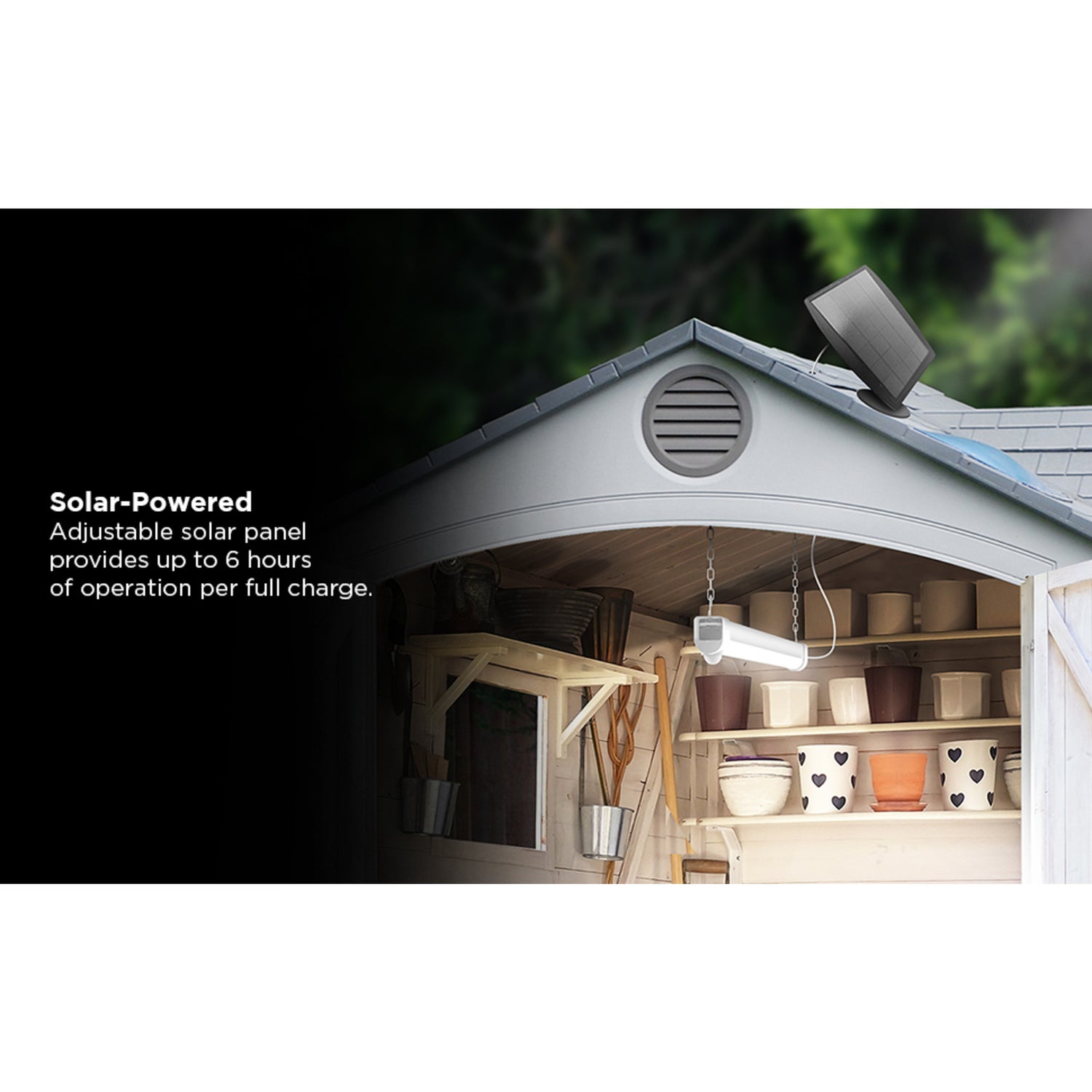 3 ft. 15W Cool White (4000k) Solar LED Shoplight with Motion Sensor
