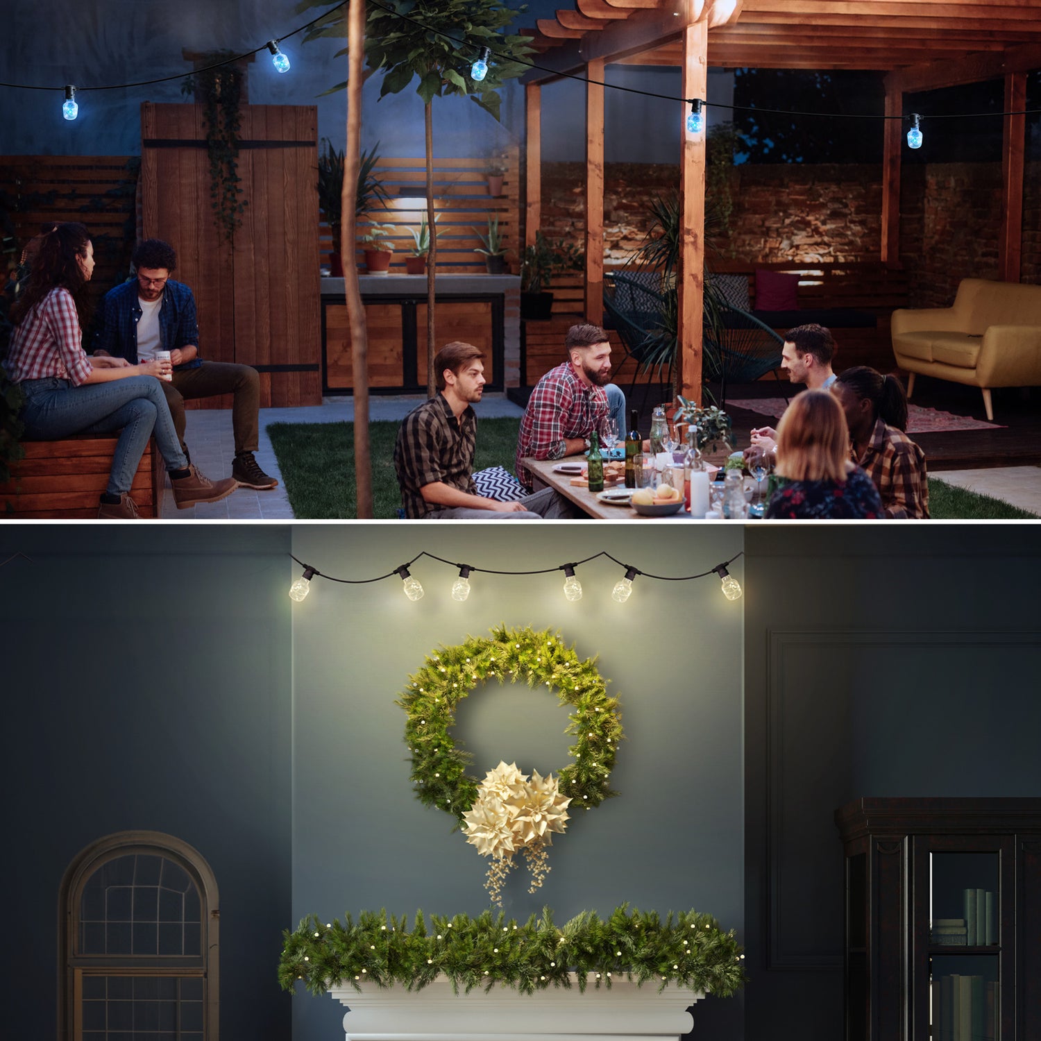 5 Socket 10-foot String Light Strand Without Bulbs