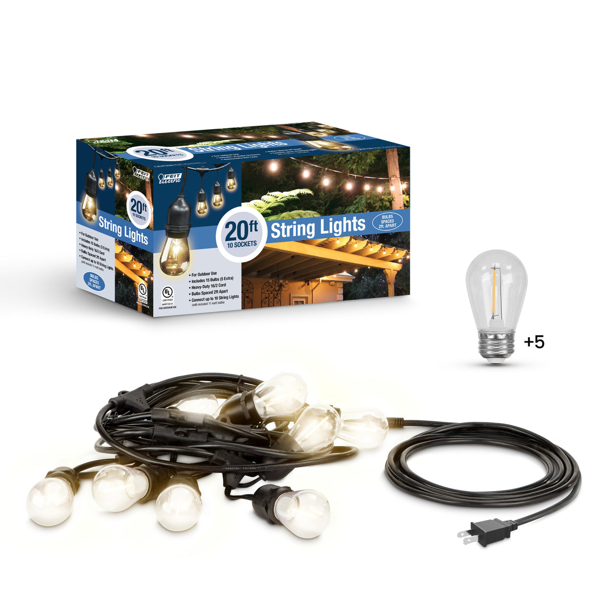20 ft. Incandescent String Light Set