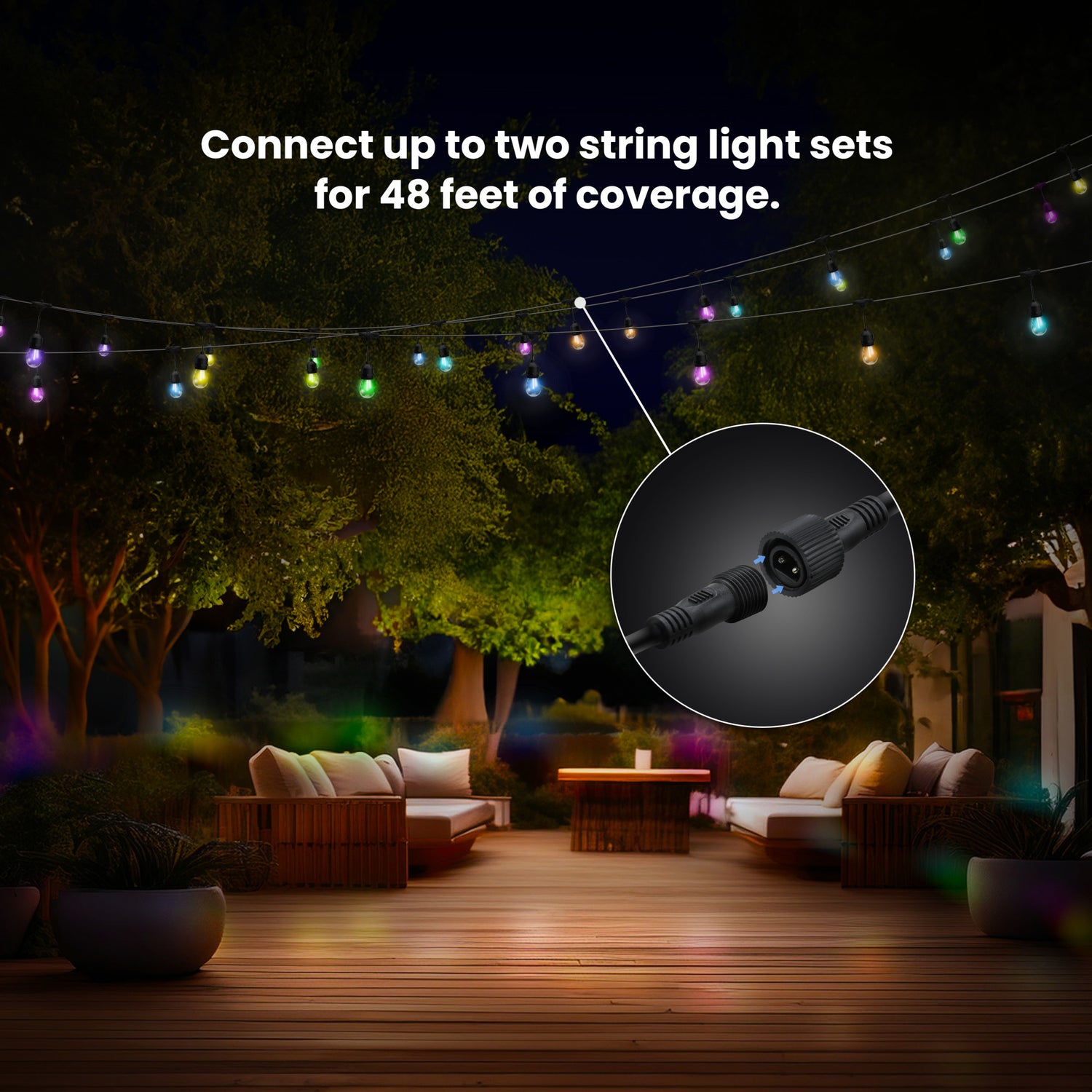 24 ft. Color Changing Filament LED String Light with Remote