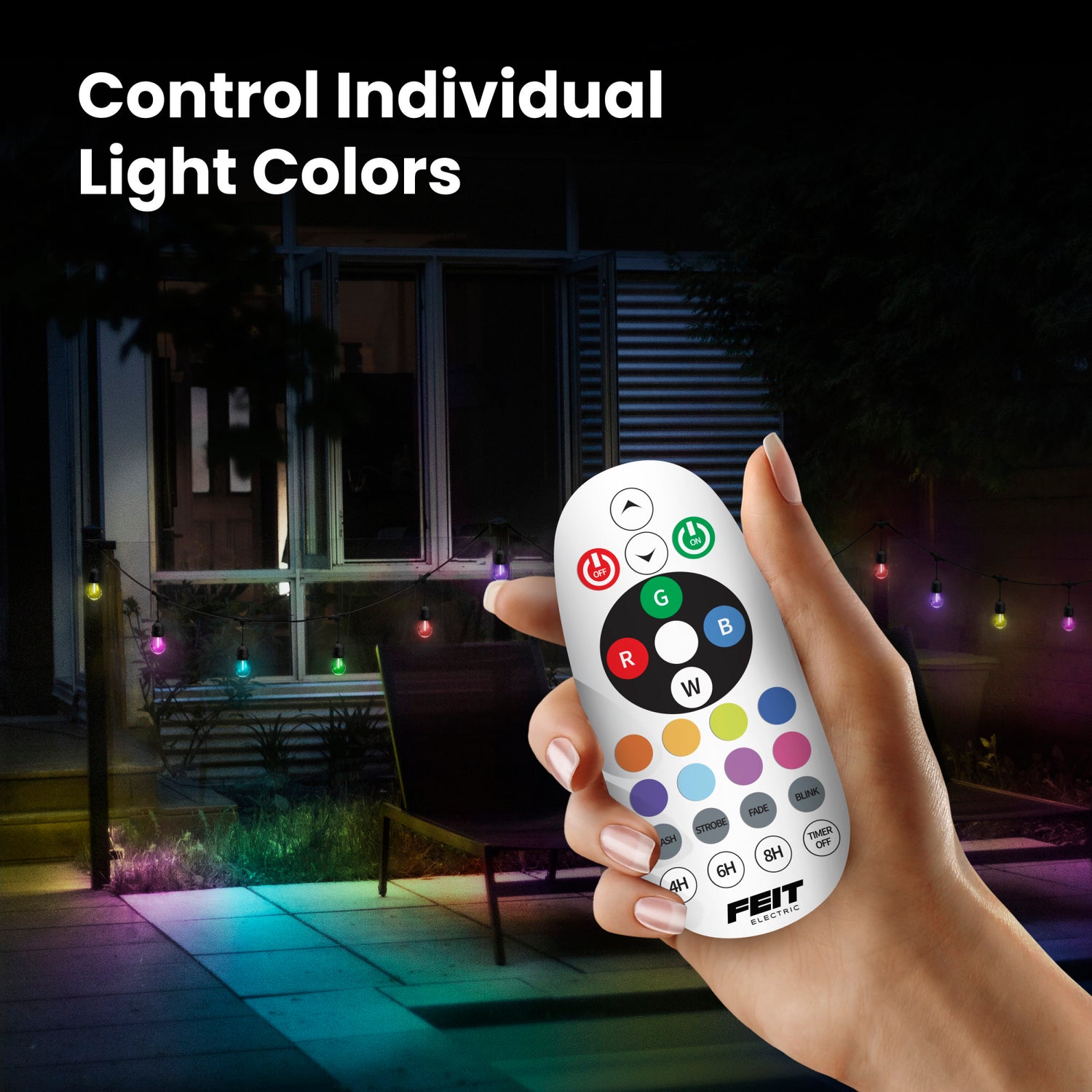 24 ft. Color Changing Filament LED String Light with Remote