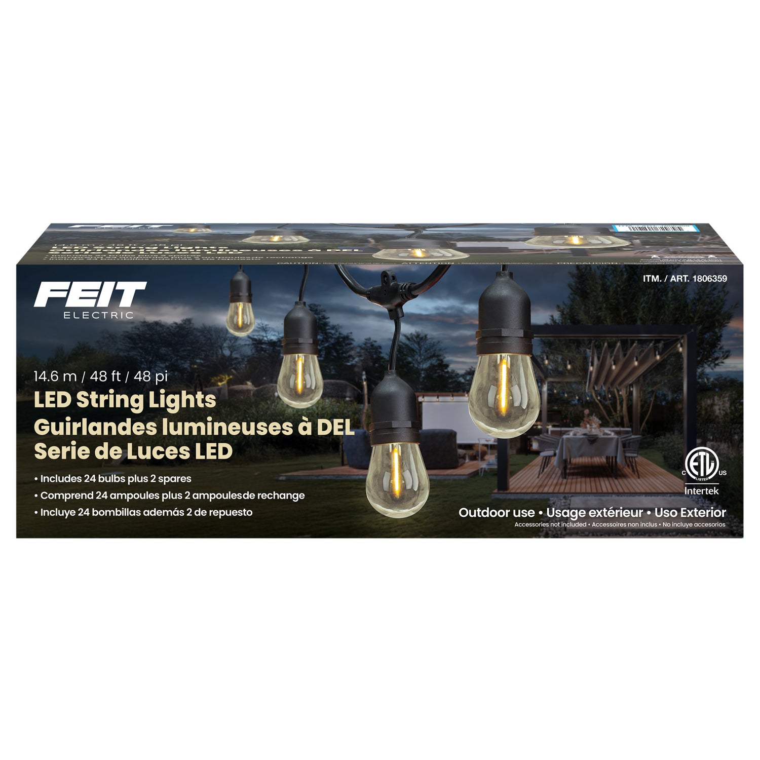 48 ft. Filament LED String Light (3-Pack)