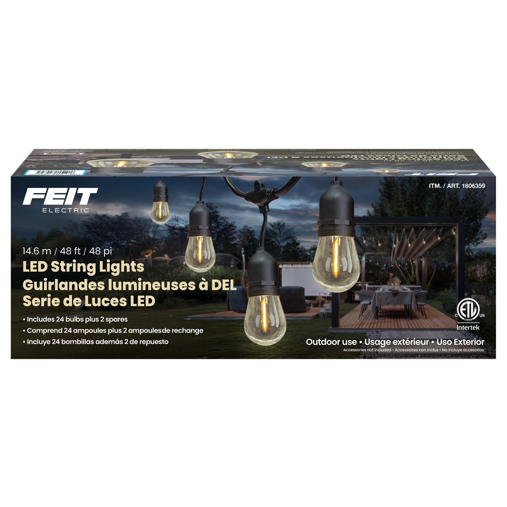 48 ft. Filament LED String Light