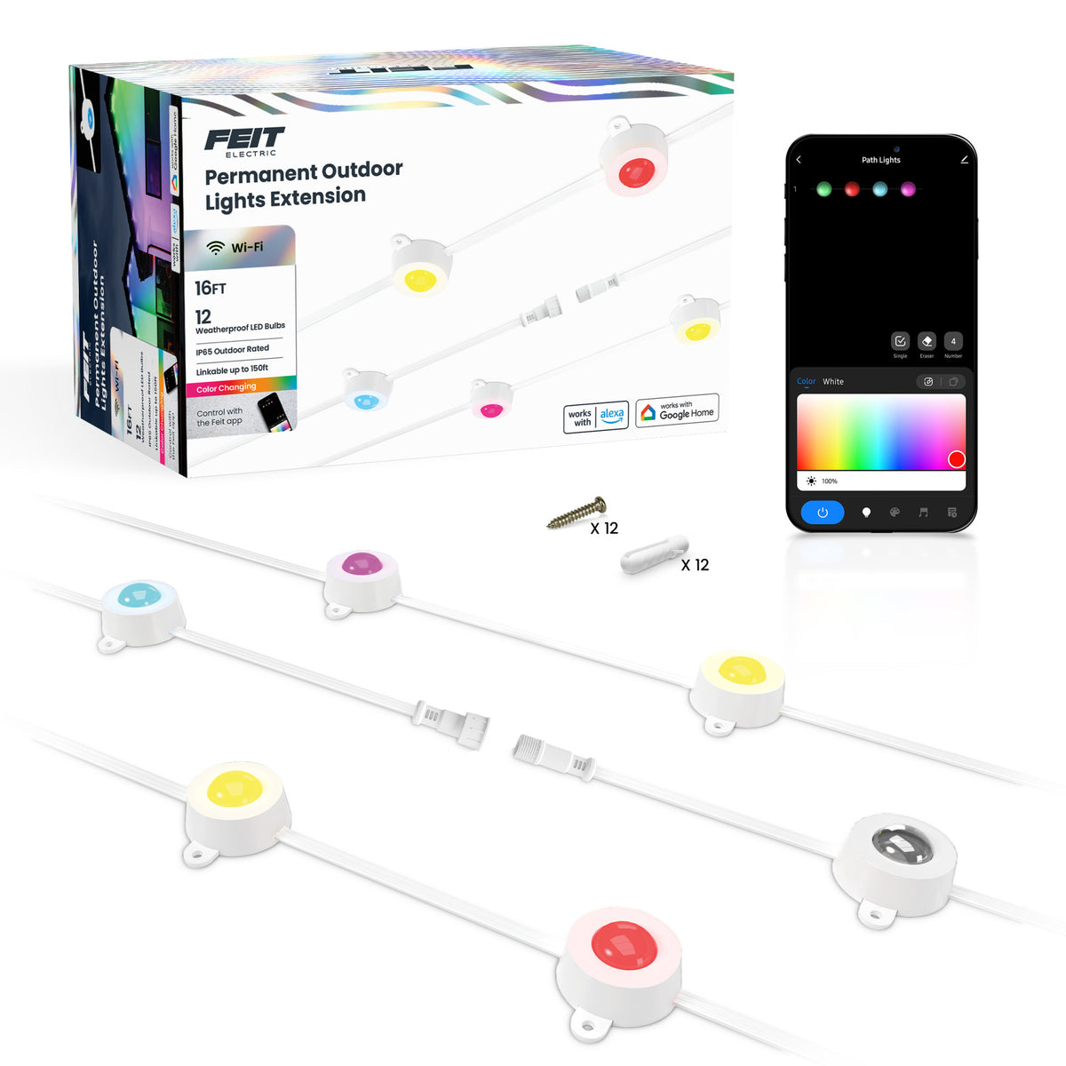 16 ft. Extension for Smart Chasing Permanent Outdoor Lights
