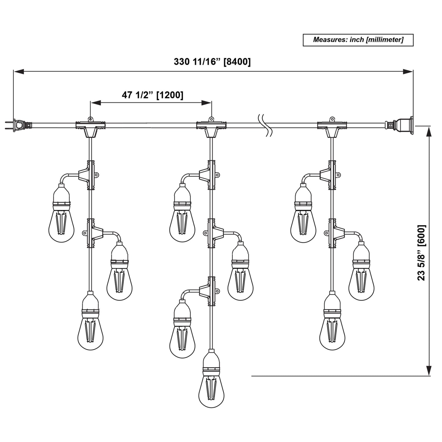 12 ft. LED Fence String Lights