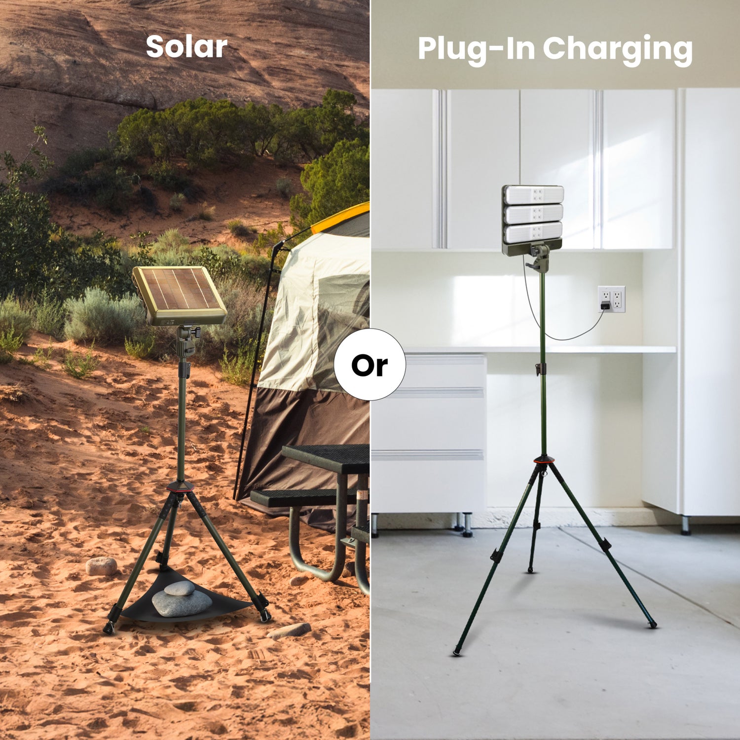 High Lumen LED Solar Work Light with Tripod