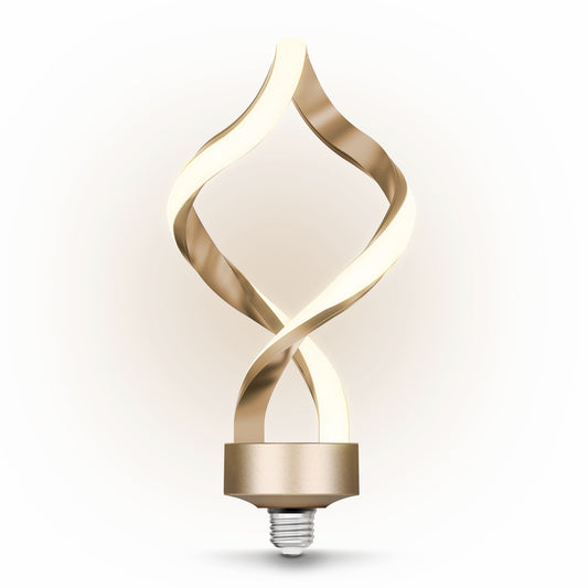 5.5W (40W Replacement) Bright White (3000K) Gold LED Helix Bulb