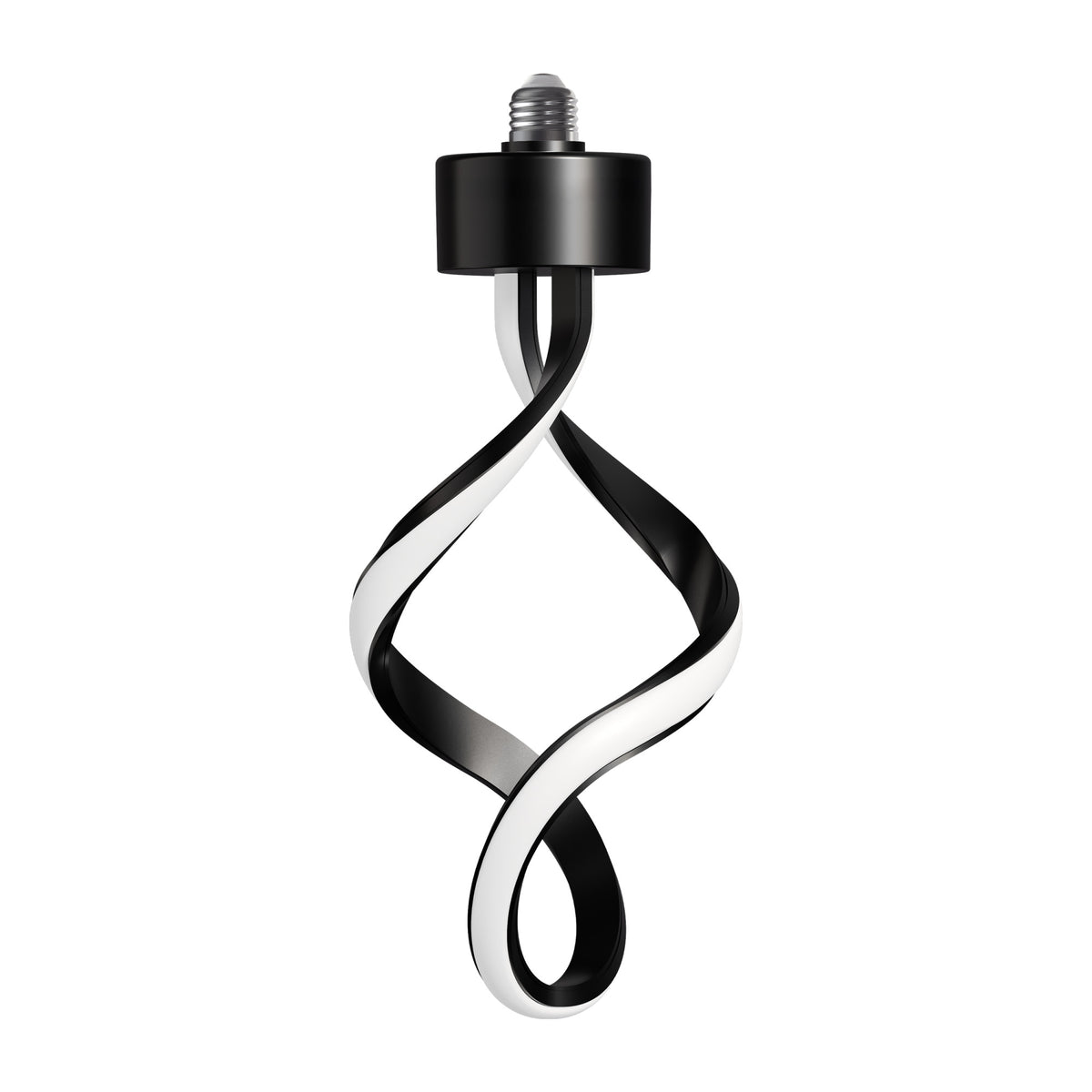 5.5W (60W Replacement) Black Helix E26 Dimmable Spiral LED Bulb, Selectable White