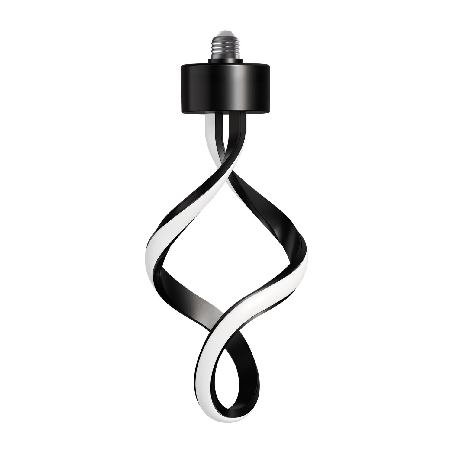 5.5W (60W Replacement) Black Helix E26 Dimmable Spiral LED Bulb, Selectable White