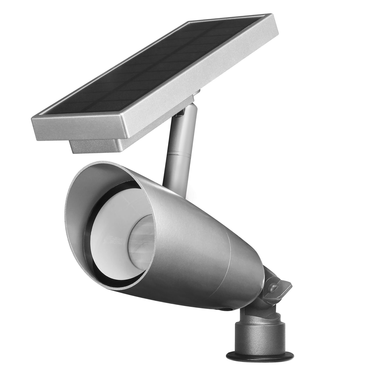 8 in. OneSync Landscape Nickel Solar Spotlight Starter Kit