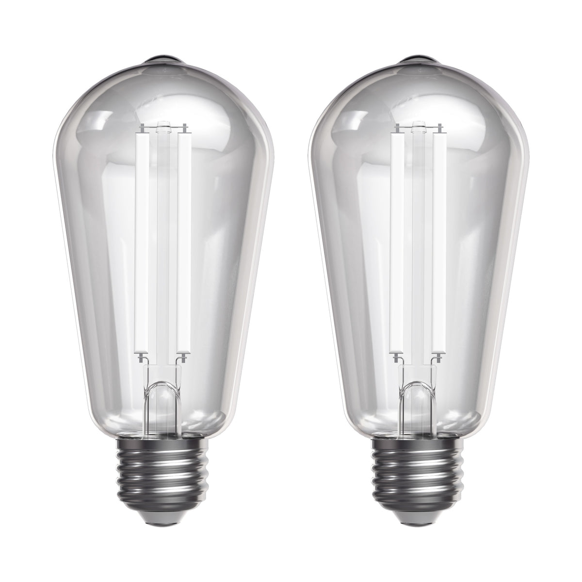 15W (100W Replacement) ST19 E26 Dimmable Designer White Filament Edison LED Bulb, Daylight (2-Pack)