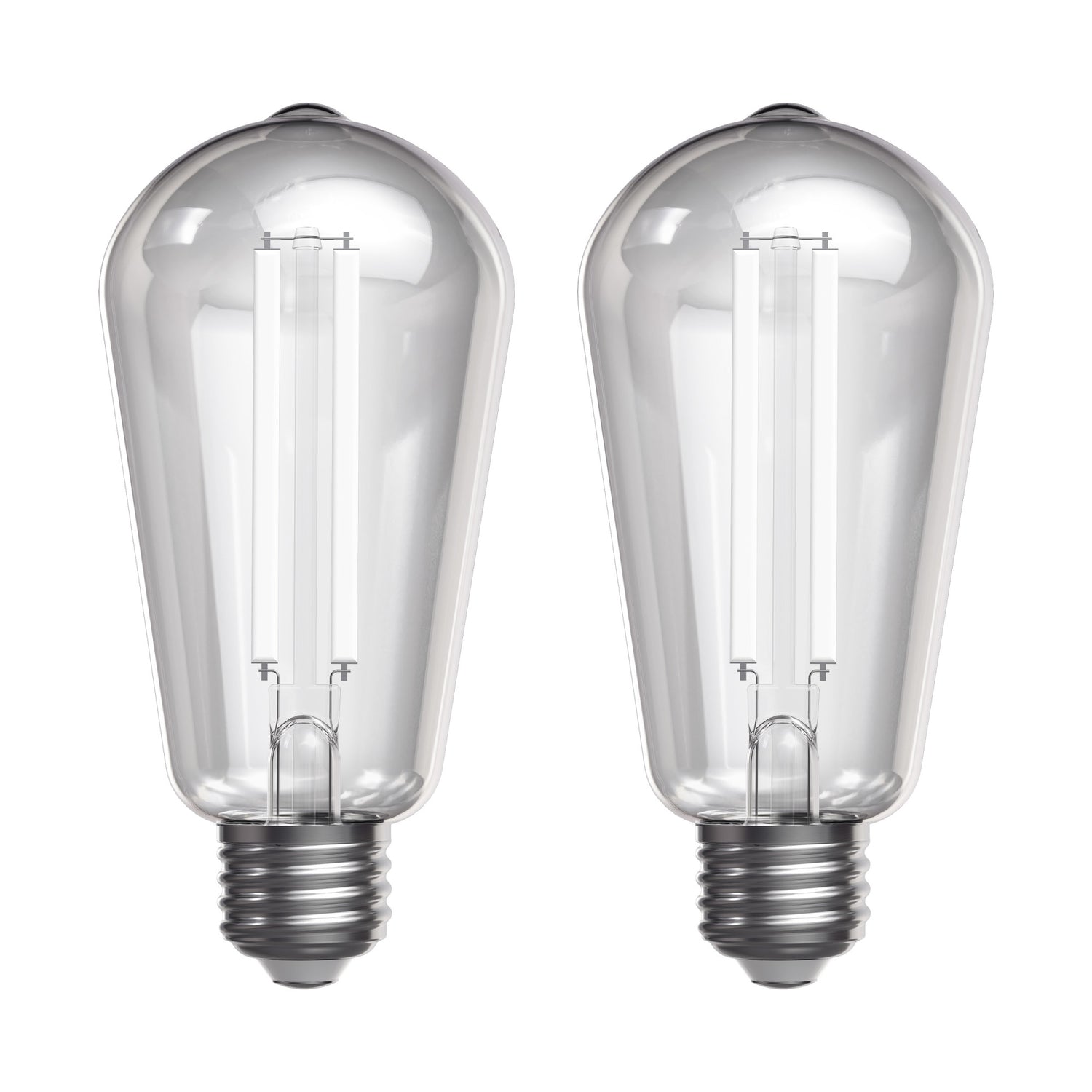 15W (100W Replacement) ST19 E26 Dimmable Designer Single White Filament Edison LED Bulb, Daylight (2-Pack)