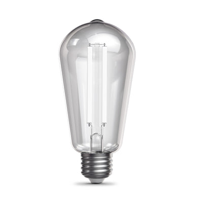 15W (100W Replacement) ST19 E26 Dimmable Designer White Filament Edison LED Bulb, Daylight (2-Pack)