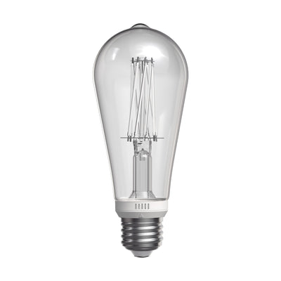 12W (100W Replacement) Twist & Select ST19 E26 Dimmable White Filament Clear Edison LED Bulb (2-Pack)