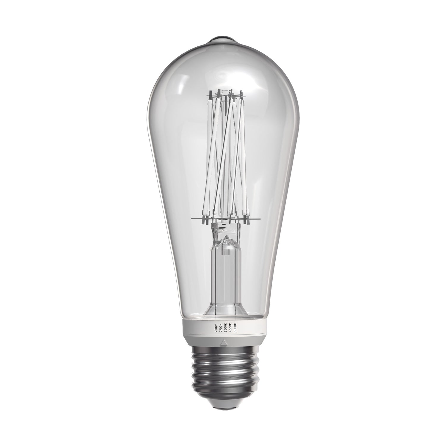 12W (100W Replacement) ST19 E26 Twist & Select Dusk to Dawn Non-Dimmable White Filament LED Bulb, Selectable White