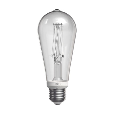 12W (100W Replacement) ST19 E26 Twist & Select Dusk to Dawn Non-Dimmable White Filament LED Bulb, Selectable White