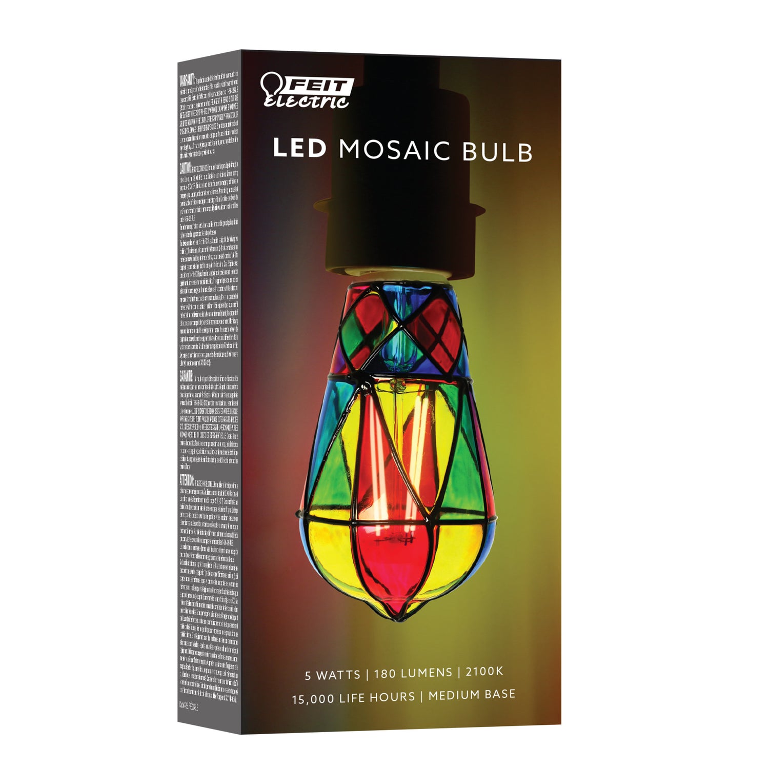 5W (25W Replacement) ST19 Mosaic Dimmable LED Bulb